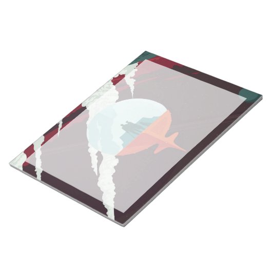 Retro Space Poster Cassini Mission to Saturn Notizblock (angewinkelt)