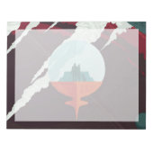 Retro Space Poster Cassini Mission to Saturn Notizblock (Vorderseite)