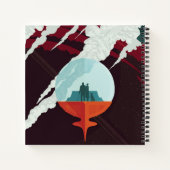 Retro Space Poster Cassini Mission to Saturn Notizblock (Rückseite)