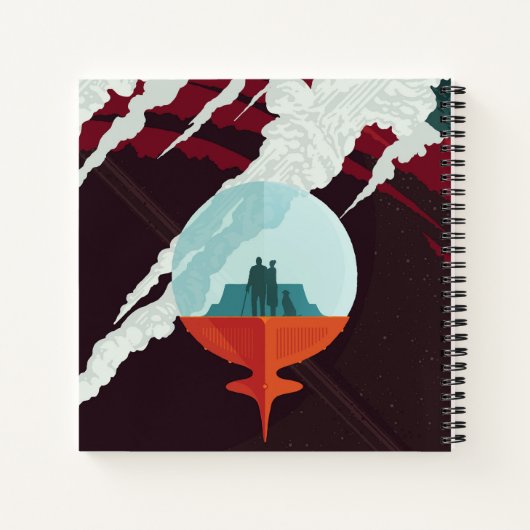 Retro Space Poster Cassini Mission to Saturn Notizblock (Rückseite)