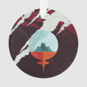 Retro Space Poster Cassini Mission to Saturn Ornament (Vorderseite)