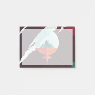 Retro Space Poster Cassini Mission to Saturn Post-it Klebezettel