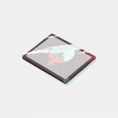 Retro Space Poster Cassini Mission to Saturn Post-it Klebezettel (angewinkelt)