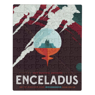 Retro Space Poster Cassini Mission to Saturn Puzzle