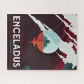 Retro Space Poster Cassini Mission to Saturn Puzzle (Horizontal)