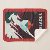 Retro Space Poster Cassini Mission to Saturn Sherpadecke (Vorderseite (Horizontal))