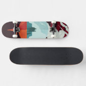 Retro Space Poster Cassini Mission to Saturn Skateboard (Horizontal)