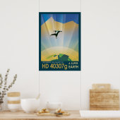 Retro Space Poster - die Schwerkraft einer Super E (Küche)