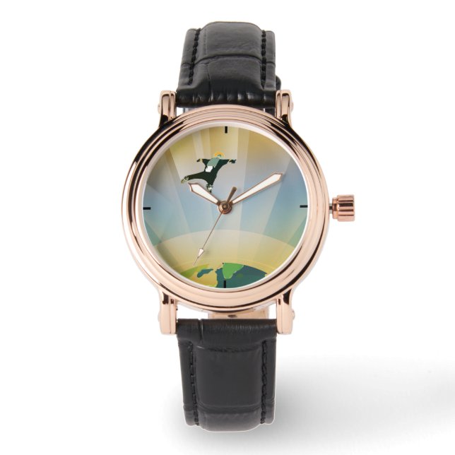 Retro Space Poster - die Schwerkraft einer Super E Armbanduhr (Vorderseite)