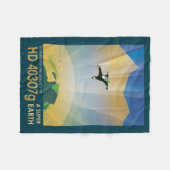 Retro Space Poster - die Schwerkraft einer Super E Fleecedecke (Vorderseite (Horizontal))