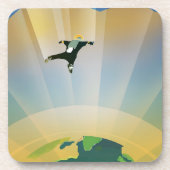 Retro Space Poster - die Schwerkraft einer Super E Getränkeuntersetzer (Vorderseite)