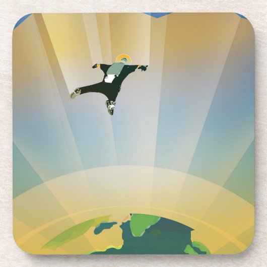 Retro Space Poster - die Schwerkraft einer Super E Getränkeuntersetzer (Vorderseite)