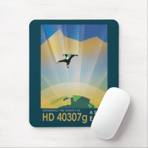 Retro Space Poster - die Schwerkraft einer Super E Mousepad