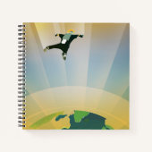 Retro Space Poster - die Schwerkraft einer Super E Notizblock (Vorderseite)