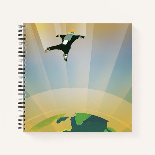 Retro Space Poster - die Schwerkraft einer Super E Notizblock (Vorderseite)