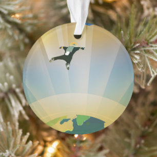 Retro Space Poster - die Schwerkraft einer Super E Ornament