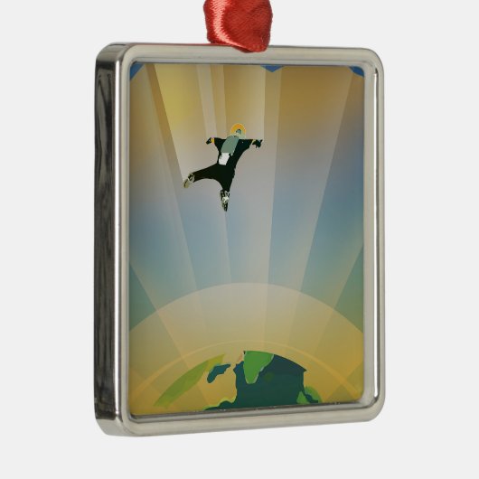 Retro Space Poster - die Schwerkraft einer Super E Ornament Aus Metall (Rechts)