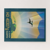 Retro Space Poster - die Schwerkraft einer Super E Puzzle (Horizontal)