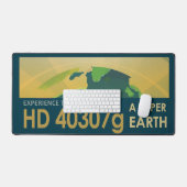 Retro Space Poster - die Schwerkraft einer Super E Schreibtischunterlage (Tastatur & Maus)