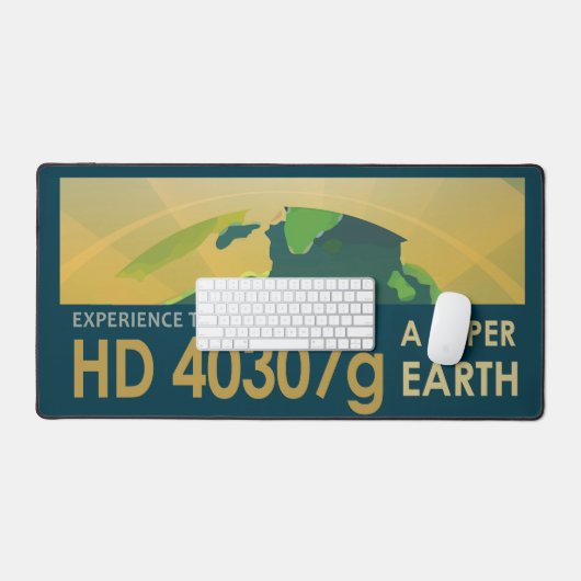 Retro Space Poster - die Schwerkraft einer Super E Schreibtischunterlage (Tastatur & Maus)