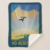 Retro Space Poster - die Schwerkraft einer Super E Sherpadecke (Vorderseite)