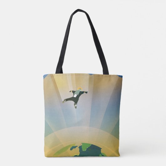 Retro Space Poster - die Schwerkraft einer Super E Tasche (Rückseite)