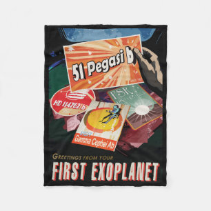 Retro Space Poster-Exoplanet Discovery 51 Pegasi B Fleecedecke