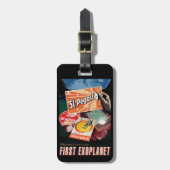 Retro Space Poster-Exoplanet Discovery 51 Pegasi B Gepäckanhänger (Vorderseite vertikal)