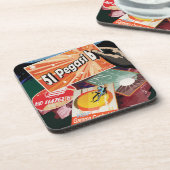 Retro Space Poster-Exoplanet Discovery 51 Pegasi B Getränkeuntersetzer (Linke Seite)