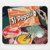 Retro Space Poster-Exoplanet Discovery 51 Pegasi B Mousepad (Vorne)