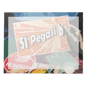 Retro Space Poster-Exoplanet Discovery 51 Pegasi B Notizblock