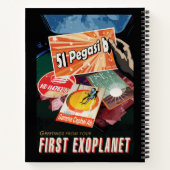 Retro Space Poster-Exoplanet Discovery 51 Pegasi B Notizblock (Rückseite)