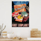 Retro Space Poster-Exoplanet Discovery 51 Pegasi B Poster (Küche)