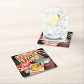 Retro Space Poster-Exoplanet Discovery 51 Pegasi B Rechteckiger Pappuntersetzer (Vor Ort)