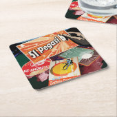 Retro Space Poster-Exoplanet Discovery 51 Pegasi B Rechteckiger Pappuntersetzer (angewinkelt)