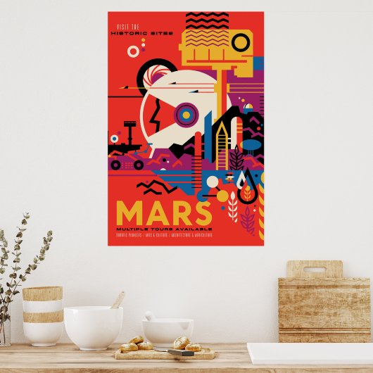 Retro Space Poster - Mars Exploration Program. (Küche)