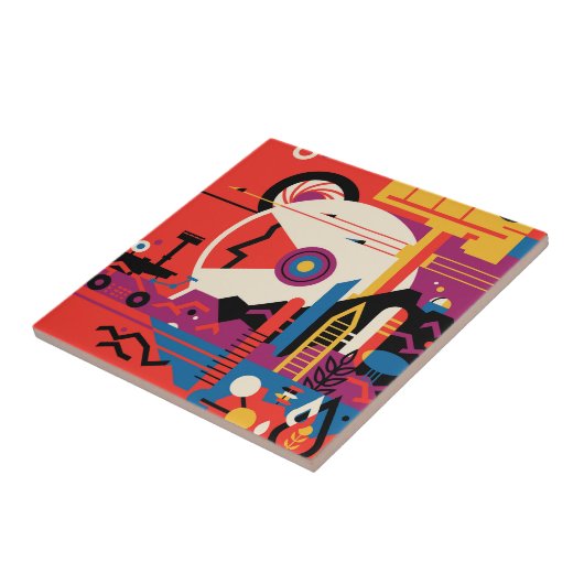 Retro Space Poster - Mars Exploration Program. Fliese (Seite)