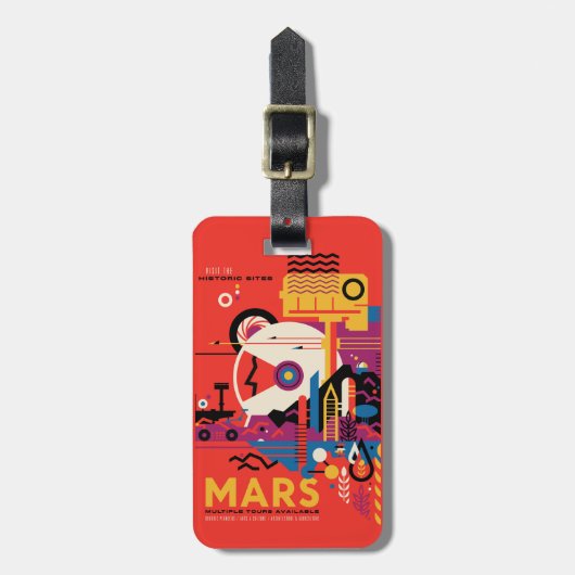 Retro Space Poster - Mars Exploration Program. Gepäckanhänger (Vorderseite vertikal)