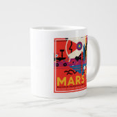 Retro Space Poster - Mars Exploration Program. Jumbo-Tasse (Vorderseite Rechts)