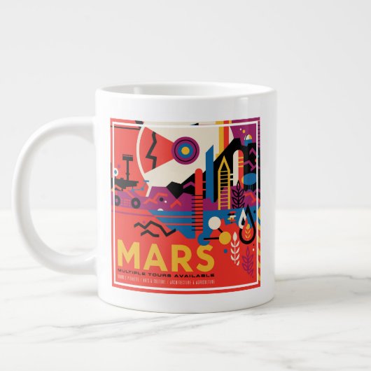 Retro Space Poster - Mars Exploration Program. Jumbo-Tasse (Links)