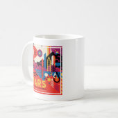 Retro Space Poster - Mars Exploration Program. Kaffeetasse (Vorderseite Links)