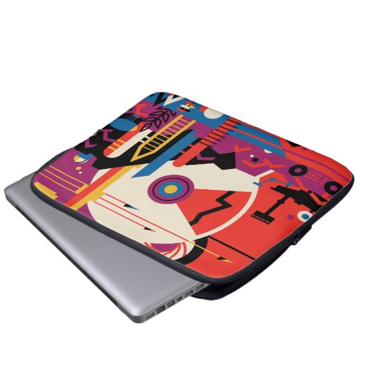 Retro Space Poster - Mars Exploration Program. Laptopschutzhülle (Vorne Knopf)