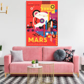 Retro Space Poster - Mars Exploration Program. Leinwanddruck (Insitu (Wohnzimmer))