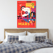 Retro Space Poster - Mars Exploration Program. Leinwanddruck (Insitu (Schlafzimmer))