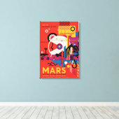 Retro Space Poster - Mars Exploration Program. Leinwanddruck (Insitu (Holzboden))