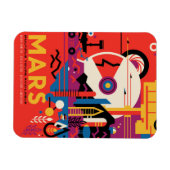 Retro Space Poster - Mars Exploration Program. Magnet (Horizontal)
