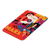 Retro Space Poster - Mars Exploration Program. Magnet (Linke Seite)