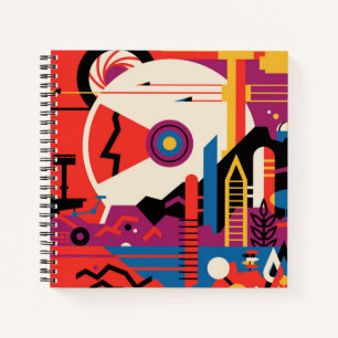 Retro Space Poster - Mars Exploration Program. Notizblock