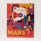 Retro Space Poster - Mars Exploration Program. Puzzle (Vertikal)