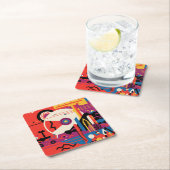 Retro Space Poster - Mars Exploration Program. Rechteckiger Pappuntersetzer (Vor Ort)